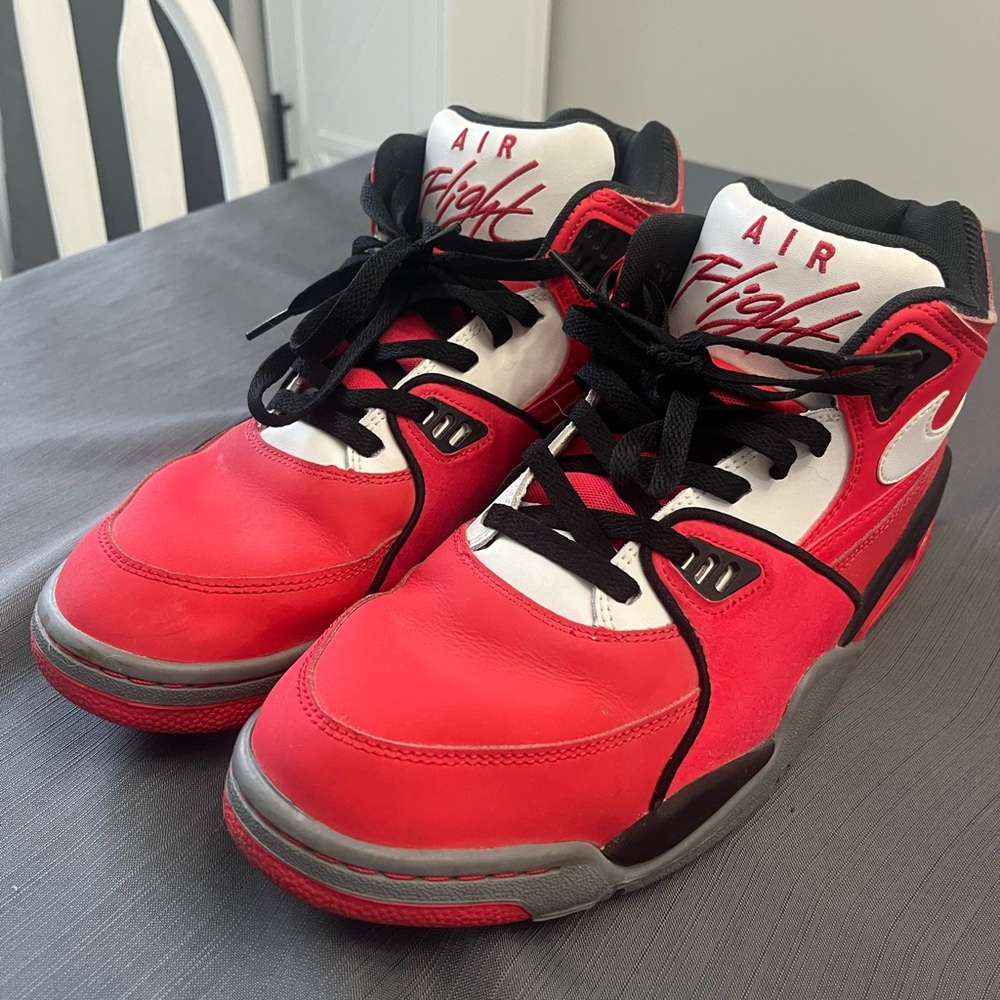 Nike Air Flight Red and White Sneakers